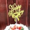 Feliz cumpleaños en inglés, decoración de tarta de cumpleaños, tarjeta para fiesta, hornear tarta, bandera