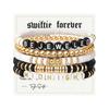 Pulsera Transfronteriza de Cerámica Suave para Mujer Pulsera de Letras Bohemia de Gama Alta Versátil Traje Pulsera de Cerámica Suave Taylor