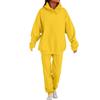 Sudadera Transfronteriza 2025 Estilo Primavera y Otoño para Mujer Color Sólido Tela de 220g Conjunto de Sudadera con Capucha de Dos Piezas