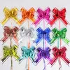 50 Flores de Tirar Mariposa Mate, Flores de Tirar con Cinta Grande para Navidad, Pascua y San Valentín, Lazos de Mariposa de Organza Transfronterizos