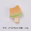 Juguete de paleta de fruta fría, pegamento de crema DIY, resina, pequeños accesorios, dijes para zapatos y materiales decorativos al por mayor