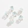 Estrella de Mar de Cinco Puntas Base Plateada Incrustada con Diamante de Garra Color Circonita de Cristal Accesorios para Joyería de Diamantes Cosidos a Mano para Pulsera Collar