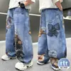 Pantalones Vaqueros de Verano para Niños 2026 Nuevo Modelo para Niños Mayores Pantalones con Estampado Digital de Niños Pantalones Casuales de Verano Modernos