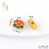 Cuentas Espaciadoras de Esmalte Dorado Estilo Antiguo de Alta Retención de Color, Cuentas Chinas con Agujero Pasante de Flor de Loto para Pulseras y Accesorios de Collar para Mujer