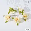 Flor Peônia Artificial Estrangeira Decoração de Casamento Flor Falsa Flor de Seda Cabeça de Flor Peônia Acessório de Cabelo Hanfu Grampo de Cabelo Flor Decoração Acessórios de Flor
