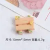 Mini Urso Jardim Fofo Desenho Animado Artesanal DIY Cola de Creme Resina Pequenos Acessórios Grampo de Cabelo Joia Material Saco