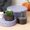 Gesso Aromaterapia DIY Vitalício Cimento Resina Chapéu de Mago Pote de Armazenamento Xadrez Copo de Vela Molde de Silicone