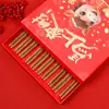 Palillos de Año Nuevo Palillos de Madera para Alitas de Pollo Caja de Regalo 10 Pares Caja de Regalo de Sándalo Rojo Embalaje Año del Caballo Palillos de Madera Sin Pintura Sin Cera