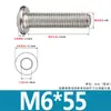 Tornillos de Acero Inoxidable 304 Biselados de Cabeza Hexagonal con Vaso Pernos Cabeza Plana Redonda Borde Biselado Accesorios para Muebles Tornillos M3M4M6