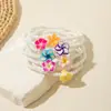 Ornamentos Europeus e Americanos Transfronteiriços Estilo Resort Boêmio Resina Argila Macia Flor Pé de Flor Contas de Arroz Plumeria Tornozeleira com Contas