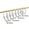 Pendientes Transfronterizos de Acero de Titanio Chapados en Oro de 18 Quilates para Mujer, Pendientes de Aro Lisos Geométricos, Pendientes de Alta Gama, Lujo Ligero, Sensación de Alta Gama, Verano