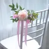 300 Decoración de Boda al Aire Libre Nórdica Florero para Respaldo de Silla Ramo de Flores Artificiales Estilo Bosque Accesorios para Fotografía de Boda Respaldo de Silla