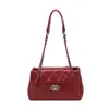 Bolso de Cadena Acolchado de Alta Gama Estilo Chanel para Mujer, Nuevo Modelo 2026 Versátil Bolso de Hombro Cruzado con Cierre de Candado Bolso de Axila