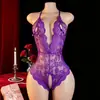 Lan Gui Girando Lingerie Sexy Suspensórios de Renda Macacão Virilha Aberta Livre Tentação Quente Pijama terno 2817