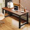 Escritorio casero simple y práctico, escritorio de oficina, escritorio de computadora, mesa larga simple para escribir y estudiar