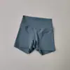 Shorts esportivos de cintura alta sem costura constrangedora para mulheres, shorts curtos de compressão para corrida, yoga e bumbum empinado, calças de ginástica de três quartos para o verão
