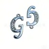 Nuevo Llavero de Metal con Incrustaciones de Diamantes de 26 Letras, Colgante para Bolso, Colgante Sencillo para Collar, Accesorios DIY, Venta al por Mayor
