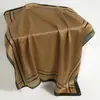 Estilo Lujo Ligero Bloque de Color Bufanda de Seda Chal Protector Solar Nueva Bufanda Versátil Bufanda Cuadrada de 70 cm Bufanda Profesional OL para Mujer