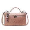 Bestseller Transfronterizo Personalidad Patrón de Avestruz Bolso Pequeño para Mujer 2026 Nueva Moda Retro Bolso Cuadrado Pequeño de Mano Versátil Bolso Cruzado
