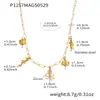Azucarero Cubo 5A Circonita Pulpo Estrella de Mar Estilo Playa Multiaccesorio Collar DIY Joyería de Acero Inoxidable Cadena Versátil para Clavícula