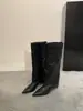 Botas de Cavaleiro de Salto Alto Bico Fino Novidade Primavera/Outono 2026, Estilosas e Modernas, Salto Agulha Emagrecedor, Bota de Cano Largo, Botas Longas Femininas