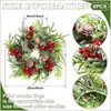 Guirnalda de Velas Navideñas Amazon Transfronteriza Mini Guirnalda Navideña Bayas Rojas Piñas Decoraciones Sagradas Comercio Exterior