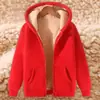 Chaqueta con capucha de terciopelo grueso y forro de borrego, otoño e invierno, holgada, casual, cálida, cárdigan deportivo, abrigo de invierno para hombre