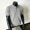 Estilo Old Money Camisa Polo Ligera de Punto Camiseta de Manga Corta para Hombre Verano Cuello Solapa Texturizado Holgada Informal Top