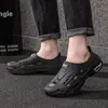 Zuecos Huecos Transpirables para Hombre, Sandalias Deslizables de Suela Blanda Antideslizantes, Fabricante de Zapatos para Pesca al Aire Libre y Vadeo