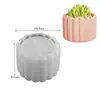Molde de Silicona para Maceta Rayada Grande con Tapa, Caja de Almacenamiento, Frasco, Molde de Silicona para Maceta Rayada Grande de Cristal y Resina