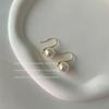 Pendientes de perlas Mabei de imitación del mismo estilo, pendientes de perlas rosas, pendientes de temperamento de súper hada, luz femenina de lujo, alto sentido