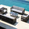 Mesa y Silla de Ocio para Exteriores Nórdicas Mesa de Café Patio Villa Jardín Hotel Diseñador Habitación Soleada Sofá Tejido Impermeable