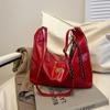 Bolsa de Axila Casual da Moda Feminina Estilo Coreano Nova Simples para o Trabalho Bolsa Tote de Grande Capacidade Bolsa de Ombro Primavera 2025
