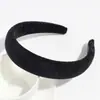 Nueva Banda para el Cabello de Terciopelo Esponjoso de Color Sólido con Ala Ancha, Moda de Alto Sentido, Banda para la Parte Superior de la Cabeza, Accesorios para el Cabello para Salir