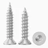 En Stock Tornillos Autoperforantes de Acero Inoxidable 304 de Cabeza Avellanada Hexagonal M1.4~M3 Tornillos Autoperforantes de Cabeza Plana Hexagonal