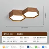 Lámpara de Pasillo Estilo Francés de Mediados de Siglo, Lámpara de Techo Retro Color Nogal de Espectro Completo para Protección Ocular, Luz de Entrada de Balcón