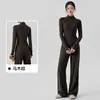 Conjunto de yoga para mujer con forro polar, adelgazante y realza la figura, cálido y cómodo para fitness, Pilates, correr y otros deportes