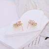 Pendientes de plata S925 con broche para mujer, elegantes pendientes Cyber Red, 2024, nuevos pendientes de nicho de alta gama con explosiones de sentido.