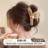 Lindo pasador de pelo de peluche de oso para mujer, pinza grande de tiburón para recogidos, adecuado para cabello grueso, pasador floral, accesorio para el cabello