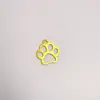 Accesorios de Joyería de Acero de Titanio Transfronterizos Perro Patita Calada Colgante Pequeño Acero Inoxidable Accesorio DIY Encanto Joyería Collar