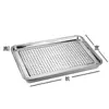 Platos tazas bandejas de acero inoxidable lugar doméstico tazas de té bandeja rectangular escurridora bandeja de té plato para dumplings colador filtro de aceite