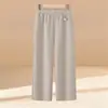 Pantalones mom de alta gama, elegantes, de pierna recta con cintura elástica, pantalones largos, nueva colección otoño/invierno, adecuados para mujeres de mediana edad y mayores, pantalones de abuela, versátiles pantalones de pierna recta