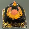 Bola de Cristal Natural, Adorno de Pirámide de Amatista, Decoración de Grava de Obsidiana, Decoración de Escritorio para el Hogar