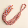 Enfeites Pendentes de Cacho de Uva Artesanais DIY de Corda de Algodão Estilo Xizang, Nós de Corda, Cordões com Pingente de Bodhi Estrela e Lua, Acessórios para Pulseiras Venda por Atacado