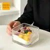 Ins tigela de sorvete retrô tigela quadrada de vidro tigela de sobremesa tigela de frutas tigela de cereal tigela de café da manhã tigela de salada tigela de bolo