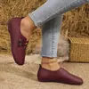 Comercio Exterior Zapatos Planos de Piel Suave Suela Suave Sencillos Talla Grande Nueva Moda Verano Corte Bajo Mocasines para Mamá Zapatos de Mujer Casuales