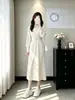 Elegante y sofisticado vestido camisero con cuello polo para mujer, moda de otoño, entallado a la cintura, adelgazante, elegante y de alta gama, vestido de manga larga