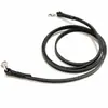 Bolso bandolera para mujer con correa de cuero, correa de cuero de 5 mm de grosor en color marrón oscuro/negro