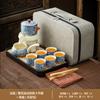 Lujo Ligero Gama Alta Oficina Semi-Automático Preparación de Té Horno Ru Retro Qingshan Kung Fu Juego de Té Hogar Estilo Chino Taza de Té