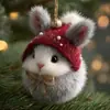 Colgante de Bolso de Coche Nuevo y Creativo Transfronterizo Decoración Plana de Acrílico de Árbol de Navidad Adorno para Colgar en el Coche Dibujos Animados